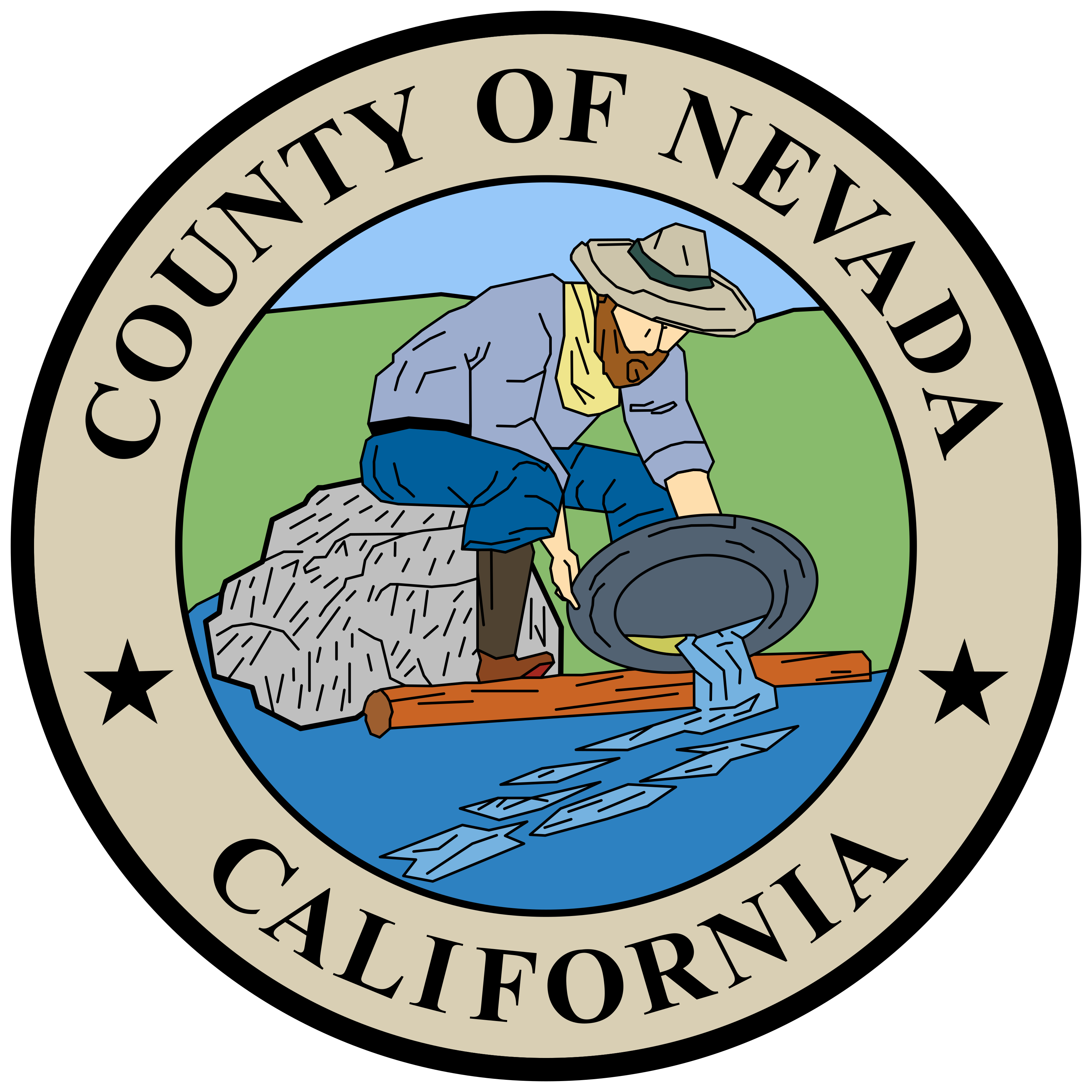Nevada County Seal - Blue Shirt - 3400x3400